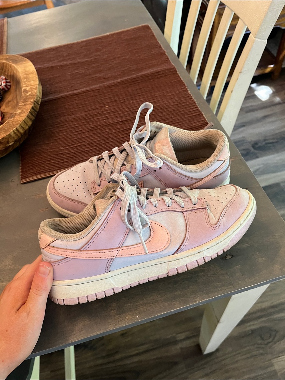 Nike Low Top Sneakers in Pastel Pink and Lavender